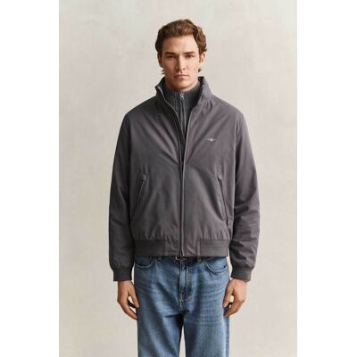 Gant ανδρικό αδιάβροχο jacket με ψηλό λαιμό και κεντημένο λογότυπο Regular Fit - 7006645 Γκρι XXL Gant ανδρικό αδιάβροχο jacket με ψηλό λαιμό και κεντημένο λογότυπο Regular Fit - 7006645 Γκρι XXL