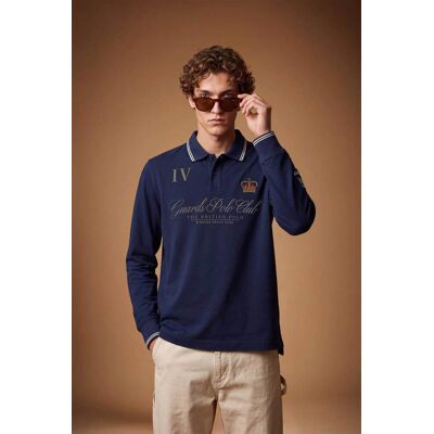 La Martina ανδρική μπλούζα πόλο πικέ με lettering Regular Fit "Edmund" - MDPG30-PK191 Σκούρο Μπλε M La Martina ανδρική μπλούζα πόλο πικέ με lettering Regular Fit "Edmund" - MDPG30-PK191 Σκούρο Μπλε M