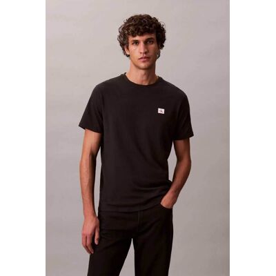 Calvin Klein Jeans ανδρικό T-shirt μονόχρωμο με λογότυπο Regular Fit - LV04RC272G Μαύρο XL Calvin Klein Jeans ανδρικό T-shirt μονόχρωμο με λογότυπο Regular Fit - LV04RC272G Μαύρο XL