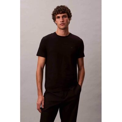 Calvin Klein ανδρικό T-shirt με κεντημένο monogram Slim Fit - LV04LC240G Μαύρο 2XL Calvin Klein ανδρικό T-shirt με κεντημένο monogram Slim Fit - LV04LC240G Μαύρο 2XL