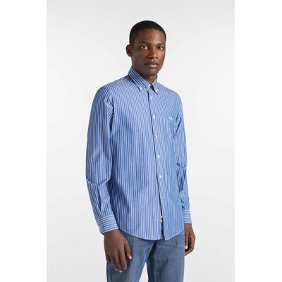 Harmont & Blaine ανδρικό πουκάμισο button down με ριγέ σχέδιο και κεντημένο λογότυπο Regular Fit - CRP001013487M Μπλε XL Harmont & Blaine ανδρικό πουκάμισο button down με ριγέ σχέδιο και κεντημένο λογότυπο Regular Fit - CRP001013487M Μπλε XL
