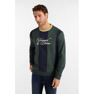 Harmont & Blaine ανδρική μπλούζα φούτερ με λογότυπο και contrast panels Regular Fit - FRR244021168 Πράσινο Σκούρο L Harmont & Blaine ανδρική μπλούζα φούτερ με λογότυπο και contrast panels Regular Fit - FRR244021168 Πράσινο Σκούρο L