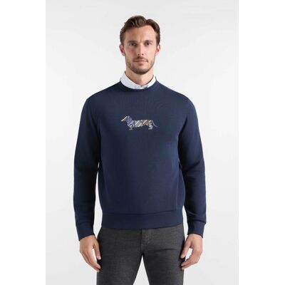 Harmont & Blaine ανδρική μπλούζα φούτερ ribbed με λογότυπο Regular Fit - FRR251021944 Μπλε Σκούρο M Harmont & Blaine ανδρική μπλούζα φούτερ ribbed με λογότυπο Regular Fit - FRR251021944 Μπλε Σκούρο M