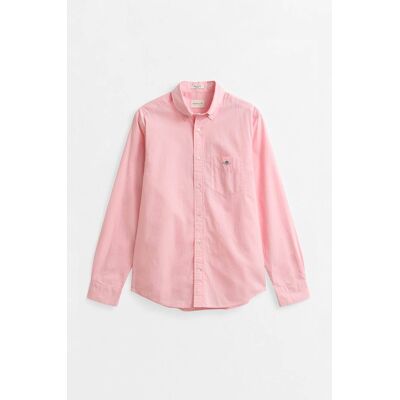 Gant ανδρικό πουκάμισο poplin button down με τσέπη και κεντημένο λογότυπο Regular Fit - 3000100 Ροζ L Gant ανδρικό πουκάμισο poplin button down με τσέπη και κεντημένο λογότυπο Regular Fit - 3000100 Ροζ L