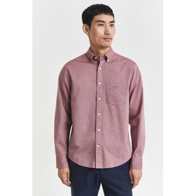 Gant ανδρικό πουκάμισο poplin button down με τσέπη και κεντημένο λογότυπο Regular Fit - 3000100 Ροζ Persian XXL Gant ανδρικό πουκάμισο poplin button down με τσέπη και κεντημένο λογότυπο Regular Fit - 3000100 Ροζ Persian XXL