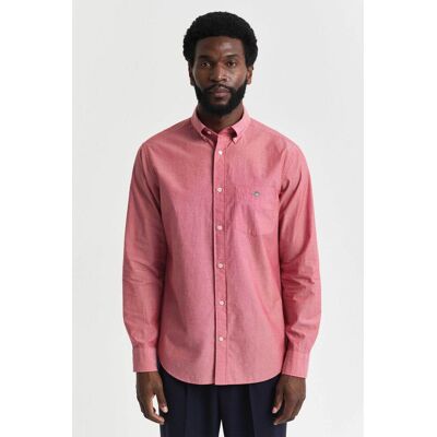 Gant ανδρικό πουκάμισο poplin button down με τσέπη και κεντημένο λογότυπο Regular Fit - 3000100 Σάπιο Μήλο M Gant ανδρικό πουκάμισο poplin button down με τσέπη και κεντημένο λογότυπο Regular Fit - 3000100 Σάπιο Μήλο M
