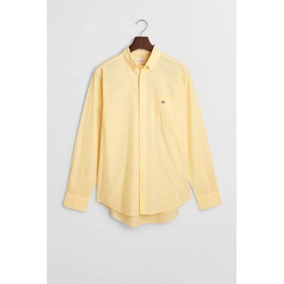 Gant ανδρικό πουκάμισο poplin button down με τσέπη και κεντημένο λογότυπο Regular Fit - 3000100 Κίτρινο Ανοιχτό M Gant ανδρικό πουκάμισο poplin button down με τσέπη και κεντημένο λογότυπο Regular Fit - 3000100 Κίτρινο Ανοιχτό M
