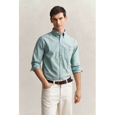 Gant ανδρικό πουκάμισο oxford button down με τσέπη και κεντημένο λογότυπο Regular Fit - 3000200 Πράσινο Φυστικί L Gant ανδρικό πουκάμισο oxford button down με τσέπη και κεντημένο λογότυπο Regular Fit - 3000200 Πράσινο Φυστικί L