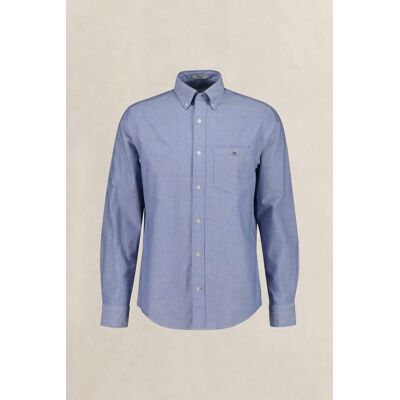 Gant ανδρικό πουκάμισο oxford button down με τσέπη και κεντημένο λογότυπο Regular Fit - 3000200 Μπλε Cornflower 3XL Gant ανδρικό πουκάμισο oxford button down με τσέπη και κεντημένο λογότυπο Regular Fit - 3000200 Μπλε Cornflower 3XL