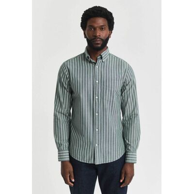 Gant ανδρικό πουκάμισο button down με ριγέ σχέδιο Regular Fit - 3250206 Πράσινο XXL Gant ανδρικό πουκάμισο button down με ριγέ σχέδιο Regular Fit - 3250206 Πράσινο XXL