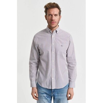 Gant ανδρικό πουκάμισο button down με ριγέ σχέδιο Regular Fit - 3250211 Μπορντό 3XL Gant ανδρικό πουκάμισο button down με ριγέ σχέδιο Regular Fit - 3250211 Μπορντό 3XL