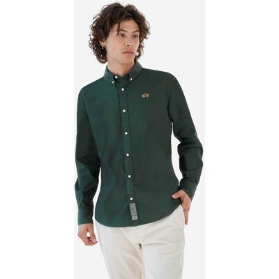 La Martina ανδρικό πουκάμισο poplin button down με κεντημένο λογότυπο Slim Fit "Leon" - MBC003-PP687 Πράσινο Σκούρο XXL La Martina ανδρικό πουκάμισο poplin button down με κεντημένο λογότυπο Slim Fit "Leon" - MBC003-PP687 Πράσινο Σκούρο XXL