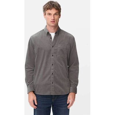 Camel Active ανδρικό πουκάμισο κοτλέ button down με τσέπη με monogram Regular Fit - C262-409142-8S42 Γκρι XXL Camel Active ανδρικό πουκάμισο κοτλέ button down με τσέπη με monogram Regular Fit - C262-409142-8S42 Γκρι XXL