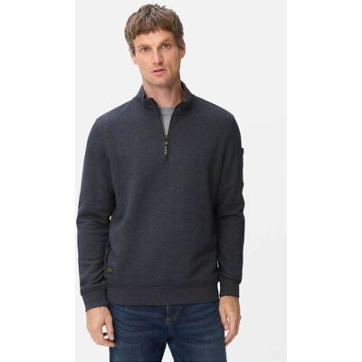 Camel Active ανδρική μπλούζα φούτερ με 1/2 φερμουάρ και monogram στο μανίκι Regular Fit - C262-409410-8W47 Μπλε Σκούρο XL Camel Active ανδρική μπλούζα φούτερ με 1/2 φερμουάρ και monogram στο μανίκι Regular Fit - C262-409410-8W47 Μπλε Σκούρο XL
