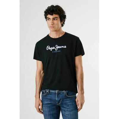 Pepe Jeans ανδρικό T-shirt με logo print Regular Fit "Eggo" - PM508208 Μαύρο S Pepe Jeans ανδρικό T-shirt με logo print Regular Fit "Eggo" - PM508208 Μαύρο S