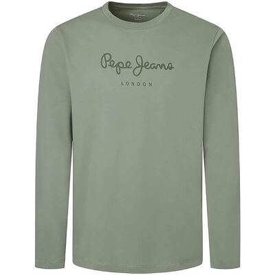 Pepe Jeans ανδρική μακρυμάνικη μπλούζα με logo print Regular Fit "Camiseta" - PM508209 Λαδί XXL Pepe Jeans ανδρική μακρυμάνικη μπλούζα με logo print Regular Fit "Camiseta" - PM508209 Λαδί XXL