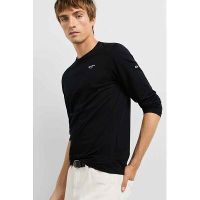 Pepe Jeans ανδρική μακρυμάνικη μπλούζα με logo print Slim Fit "Original Basic" - PM508211 Μαύρο L Pepe Jeans ανδρική μακρυμάνικη μπλούζα με logo print Slim Fit "Original Basic" - PM508211 Μαύρο L