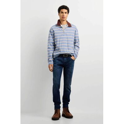 Pepe Jeans ανδρικό τζιν παντελόνι πεντάτσεπο Tapered Fit "Stanley" - PM20845667UA2 Denim Blue Σκούρο 32 Pepe Jeans ανδρικό τζιν παντελόνι πεντάτσεπο Tapered Fit "Stanley" - PM20845667UA2 Denim Blue Σκούρο 32