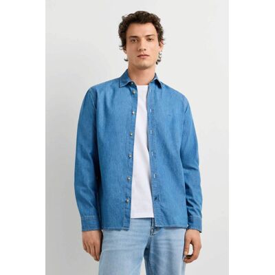 Pepe Jeans ανδρικό denim πουκάμισο Slim Fit "Abel" - PM30912813C2 Denim Blue XXL Pepe Jeans ανδρικό denim πουκάμισο Slim Fit "Abel" - PM30912813C2 Denim Blue XXL