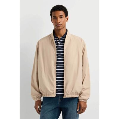 Pepe Jeans ανδρικό bomber jacket με ψηλό λαιμό και logo patch Regular Fit "Belvedere" - PM4027313 Μπεζ XL Pepe Jeans ανδρικό bomber jacket με ψηλό λαιμό και logo patch Regular Fit "Belvedere" - PM4027313 Μπεζ XL