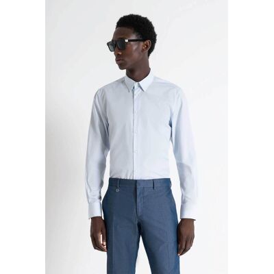 Antony Morato ανδρικό πουκάμισο μονόχρωμο Slim Fit "Νapoli" - SL00628FA400078 Γαλάζιο 56 Antony Morato ανδρικό πουκάμισο μονόχρωμο Slim Fit "Νapoli" - SL00628FA400078 Γαλάζιο 56