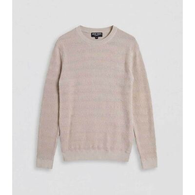 Antony Morato ανδρικό πουλόβερ με σχέδιο στην πλέξη Regular Fit - SW01578YA100071 Μπεζ XXL Antony Morato ανδρικό πουλόβερ με σχέδιο στην πλέξη Regular Fit - SW01578YA100071 Μπεζ XXL