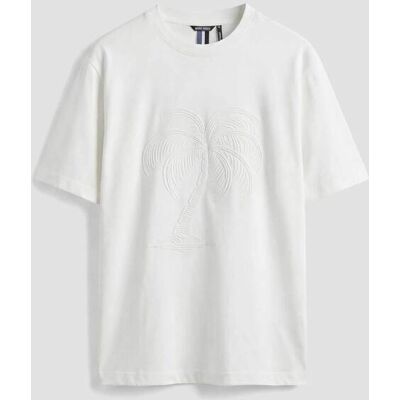 Antony Morato ανδρικό T-shirt με ανάγλυφο print Regular Fit - KS02635FA100240 Υπόλευκο XL Antony Morato ανδρικό T-shirt με ανάγλυφο print Regular Fit - KS02635FA100240 Υπόλευκο XL