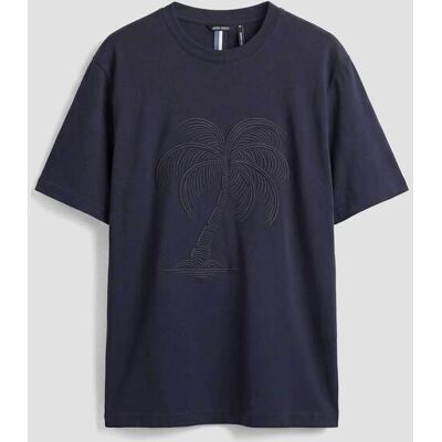 Antony Morato ανδρικό T-shirt με ανάγλυφο print Regular Fit - KS02635FA100240 Μπλε Σκούρο XXL Antony Morato ανδρικό T-shirt με ανάγλυφο print Regular Fit - KS02635FA100240 Μπλε Σκούρο XXL