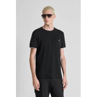 Antony Morato ανδρικό T-shirt με logo patch Regular Fit - KS02641FA100240 Μαύρο L Antony Morato ανδρικό T-shirt με logo patch Regular Fit - KS02641FA100240 Μαύρο L