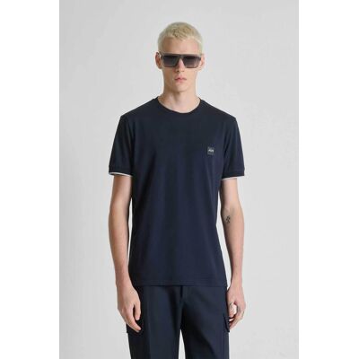 Antony Morato ανδρικό T-shirt με logo patch Regular Fit - KS02641FA100240 Μπλε Σκούρο L Antony Morato ανδρικό T-shirt με logo patch Regular Fit - KS02641FA100240 Μπλε Σκούρο L