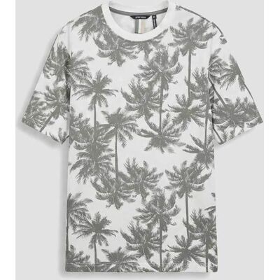 Antony Morato ανδρικό T-shirt με all-over palm tree pattern Relaxed Fit - KS02644FA140292 Λαδί XXL Antony Morato ανδρικό T-shirt με all-over palm tree pattern Relaxed Fit - KS02644FA140292 Λαδί XXL