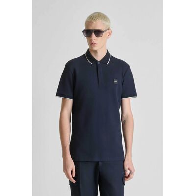 Antony Morato ανδρική μπλούζα πόλο πικέ με contrast trims και logo patch Regular Fit - KS02640FA100270 Μπλε Σκούρο M Antony Morato ανδρική μπλούζα πόλο πικέ με contrast trims και logo patch Regular Fit - KS02640FA100270 Μπλε Σκούρο M