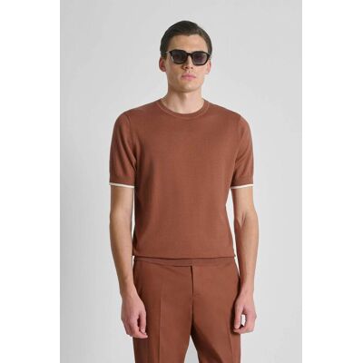 Antony Morato ανδρική πλεκτή μπλούζα μονόχρωμη Regular Fit - SW01602YA100073 Κεραμιδί XL Antony Morato ανδρική πλεκτή μπλούζα μονόχρωμη Regular Fit - SW01602YA100073 Κεραμιδί XL