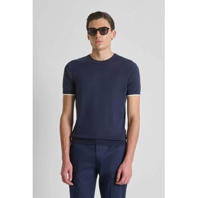 Antony Morato ανδρική πλεκτή μπλούζα μονόχρωμη Regular Fit - SW01602YA100073 Μπλε Σκούρο XXL Antony Morato ανδρική πλεκτή μπλούζα μονόχρωμη Regular Fit - SW01602YA100073 Μπλε Σκούρο XXL