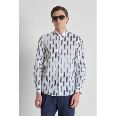 Antony Morato ανδρικό πουκάμισο με print Regular Fit "Νapoli" - SL00789FA430661 Μπλε Σκούρο 52 Antony Morato ανδρικό πουκάμισο με print Regular Fit "Νapoli" - SL00789FA430661 Μπλε Σκούρο 52