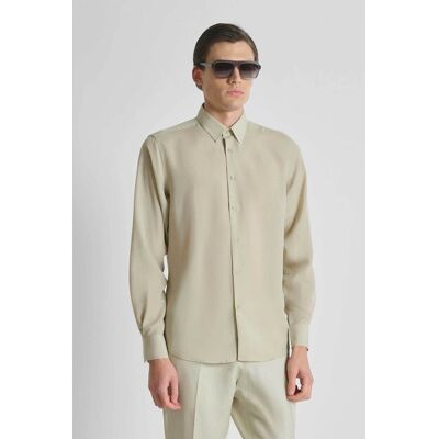 Antony Morato ανδρικό πουκάμισο μονόχρωμο Regular Fit "Νapoli" - SL00799FA400094 Μπεζ 54 Antony Morato ανδρικό πουκάμισο μονόχρωμο Regular Fit "Νapoli" - SL00799FA400094 Μπεζ 54