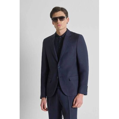Antony Morato ανδρικό σακάκι με λινάρι Regular Fit "Luis" - JS00090FA900135 Μπλε Σκούρο 50 Antony Morato ανδρικό σακάκι με λινάρι Regular Fit "Luis" - JS00090FA900135 Μπλε Σκούρο 50