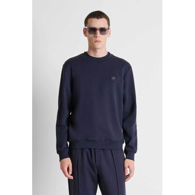 Antony Morato ανδρική μπλούζα φούτερ με logo patch Regular Fit - FL01171FA150168 Μπλε Σκούρο M Antony Morato ανδρική μπλούζα φούτερ με logo patch Regular Fit - FL01171FA150168 Μπλε Σκούρο M