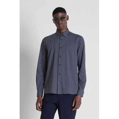 Antony Morato ανδρικό πουκάμισο με all-over print Regular Fit "Barcelona" - SL00812FA430651 Μπλε Σκούρο 52 Antony Morato ανδρικό πουκάμισο με all-over print Regular Fit "Barcelona" - SL00812FA430651 Μπλε Σκούρο 52