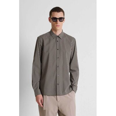 Antony Morato ανδρικό πουκάμισο με all-over print Regular Fit "Barcelona" - SL00812FA430651 Μπεζ 50 Antony Morato ανδρικό πουκάμισο με all-over print Regular Fit "Barcelona" - SL00812FA430651 Μπεζ 50