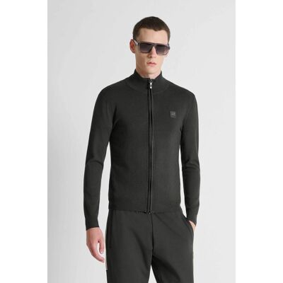 Antony Morato ανδρική πλεκτή ζακέτα με ψηλό λαιμό και monogram patch Slim Fit - SW01661YA500002 Πράσινο Σκούρο XXL Antony Morato ανδρική πλεκτή ζακέτα με ψηλό λαιμό και monogram patch Slim Fit - SW01661YA500002 Πράσινο Σκούρο XXL