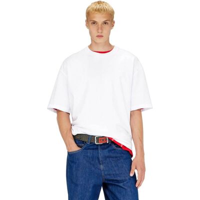 Diesel ανδρικό T-shirt με oval D logo Loose Fit - W26A113020HGAM Λευκό M Diesel ανδρικό T-shirt με oval D logo Loose Fit - W26A113020HGAM Λευκό M