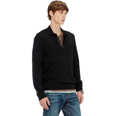 Diesel ανδρική μπλούζα πόλο με μετάξι και oval D logo Regular Fit - W26A241800AGCF Μαύρο M Diesel ανδρική μπλούζα πόλο με μετάξι και oval D logo Regular Fit - W26A241800AGCF Μαύρο M