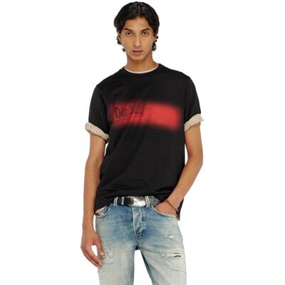 Diesel ανδρικό T-shirt με blurred graphic logo print Regular Fit - W26A251210QIAM Μαύρο XXL Diesel ανδρικό T-shirt με blurred graphic logo print Regular Fit - W26A251210QIAM Μαύρο XXL