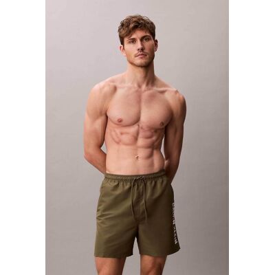 Calvin Klein ανδρικό μαγιό σορτς medium με λογότυπο στο πλάι - LV00N61047 Λαδί XL Calvin Klein ανδρικό μαγιό σορτς medium με λογότυπο στο πλάι - LV00N61047 Λαδί XL