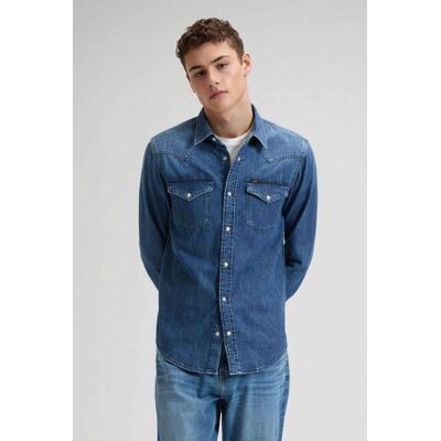 Lee® ανδρικό denim πουκάμισο με τσέπες Regular Fit "Western" - 112376547 Denim Blue M Lee® ανδρικό denim πουκάμισο με τσέπες Regular Fit "Western" - 112376547 Denim Blue M