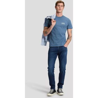 Lee® ανδρικό τζιν παντελόνι πεντάτσεπο Slim Straight Fit "Rider" - 112386467 Denim Blue Σκούρο 32W 32L Lee® ανδρικό τζιν παντελόνι πεντάτσεπο Slim Straight Fit "Rider" - 112386467 Denim Blue Σκούρο 32W 32L