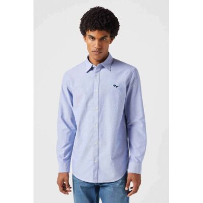 Wrangler® ανδρικό πουκάμισο με κεντημένο logo Regular Fit - 112350481 Μπλε Ανοιχτό XXL Wrangler® ανδρικό πουκάμισο με κεντημένο logo Regular Fit - 112350481 Μπλε Ανοιχτό XXL