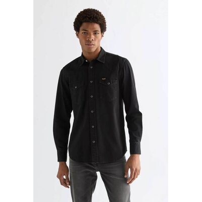 Wrangler® ανδρικό denim πουκάμισο Regular Fit "Western" - 112378427 Μαύρο XXL Wrangler® ανδρικό denim πουκάμισο Regular Fit "Western" - 112378427 Μαύρο XXL