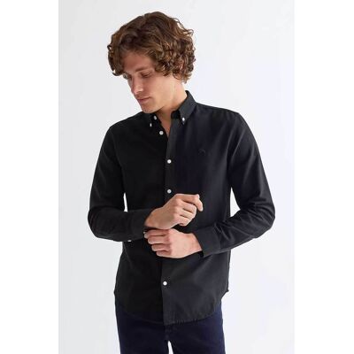 Wrangler® ανδρικό πουκάμισο oxford button down με κεντημένο έμβλημα Regular Fit - 112378099 Μαύρο XXL Wrangler® ανδρικό πουκάμισο oxford button down με κεντημένο έμβλημα Regular Fit - 112378099 Μαύρο XXL